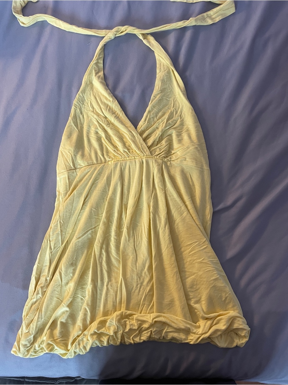 Vintage Dynamite Pale Yellow Halter Chemise Top